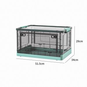 Foldable Box Stackable Container Transparent Plastic Storage Containers - Multi