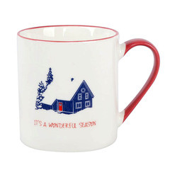 Christmas Ceramic Holiday Mugs Romantic With Customized Craft