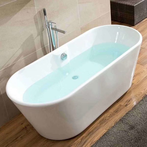 Quality Ellipse Shape Freestanding Acrylic Bathtub Customized ISO9001 Certification wholesale