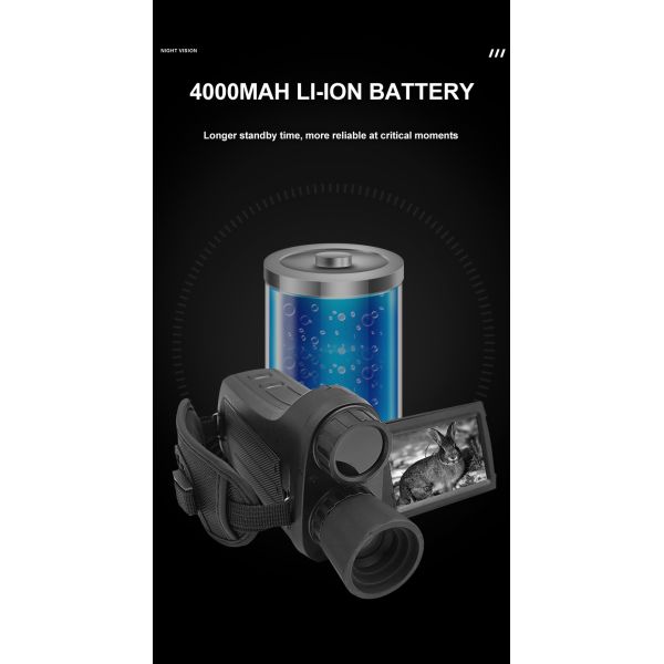 NV2186 Infrared Night Vision IR Camera Goggles Device 4K 30FPS Video and 8x Digital Zoom for hunting night fishing and boating