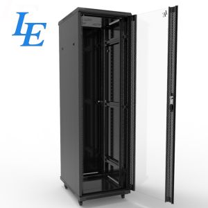 LE Server Data Rack Network Floor Standing Glass Front Door