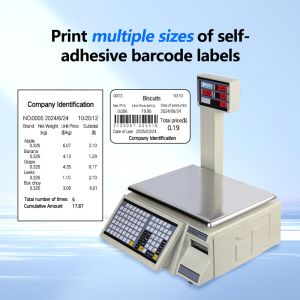 3kg Foldable Label Printing Weighing Scale Barcode Digital Computing Machine