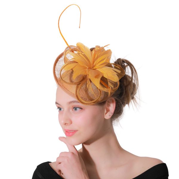 10*20 cm Party Decoration Sinamay Feather Fascinator with Quick Express Shipping