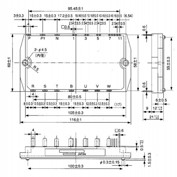 Quality IGBT Power Module 7MBR50NF060 600V/50A/PIM  FUJITSU IGBT Power Module wholesale