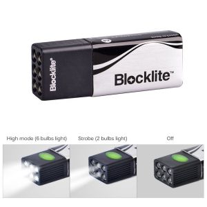 Cheap 9 Volt Bright LED Torch Flashlight Camping Flashlight Pocket Light With Flash Alarm Mode for sale