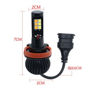 H1 H3 H4 H7 H8 H11 9006 880 Led Flash Light Bulb Two Color Universal Led Fog