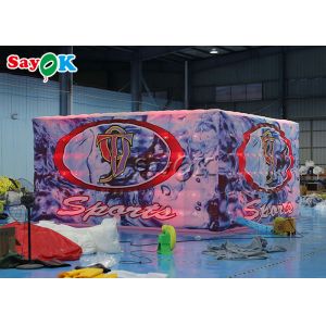 Fully Printed Inflatable LED Cube Tent Square For Party Events