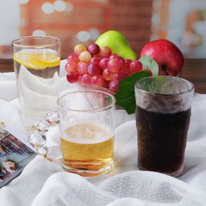 Custom Water Juice Drinking Glasses Cup Embossed Crystal 10oz