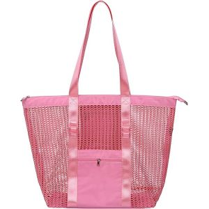 Mesh Beach Tote Large Bag Upgrade for Women with Multiple Pockets for Family