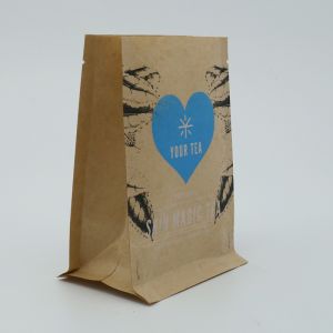Recyclable And Compostable Eight Sided Sealing Kraft Paper Bags For Tea
