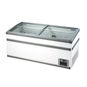 Commercial Glass Combine Island Freezer R290 High Efficiency