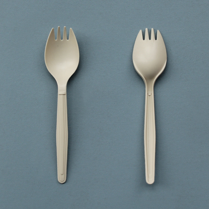 Disposable Degradable Cornstarch Primary Color 16cm Knife And Fork Spoon Chinese And Western Tableware