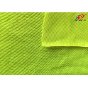 Shiny Yellow Fluorescent Material Fabric 100% Polyester Tricot Knit Fabric