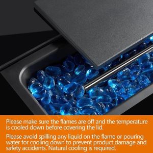 Customer Size Modern Outdoor Patio Portable Fireplace Table Top Gas Smokeless