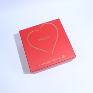 Personalized Luxury Red Retail Cardboard Gift Box With Lid And Base For Small