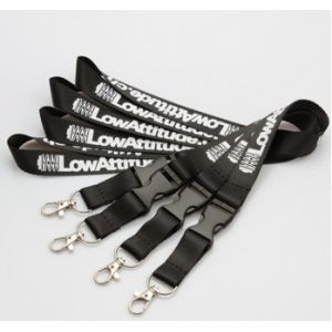 Cute 1.5cm width metal hook event staff lanyards for Exhibition