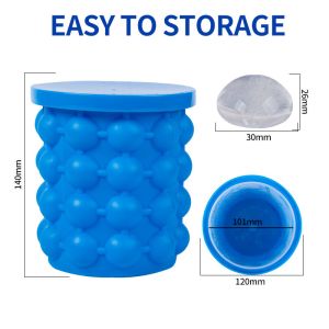 Silicone Ice Bucket Ice Cup With Lid Easy Releaser Ice Cube Mold Ice Trays Ice