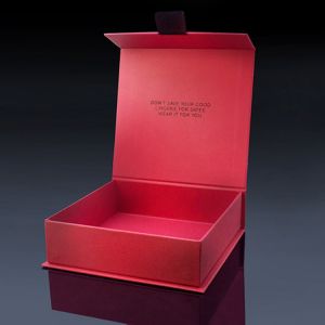 Cheap Luxury Red Book Shaped Rigid Cardboard Foldable Gift Box Custom Print Paper Clamshell Magnetic Gift Box for sale