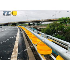 PU Foam Safety Roller Barrier Rotary Barrel Guard Rail Two Waves Eco Friendly