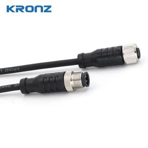 M12 Connector with Pre-assembled Cable 4 Pin A Code PVC Cable Sensor Connector