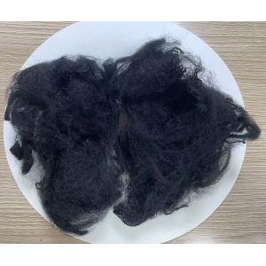 China Polypropylene Staple Fiber 6D×100mm UV Resistant Black on sale
