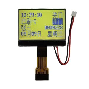 2.4 Inch LCD Display 350 Cd/M2 20 Pin LCD Screen 128X64 STN/Yellow-Green Mode