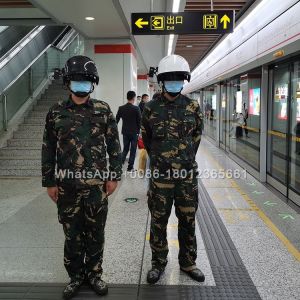 Police Temperature Detection AI Helmet