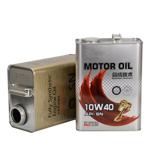 Empty 1 Gallon Square Engine Oil Cans 4L Lubricating Rectangular Paint Jar Auto