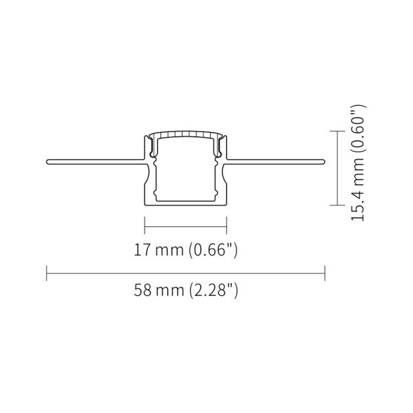 ROHS LED Plasterboard Profile Extrusion Housing For Ceiling Lighting