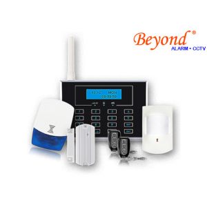 Dual Network GSM PSTN House Alarm System with touch keypad and wireless doorbell