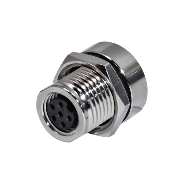 Front Mounting M8 Waterproof Connector Male 3pin Straight Panel Receptacle