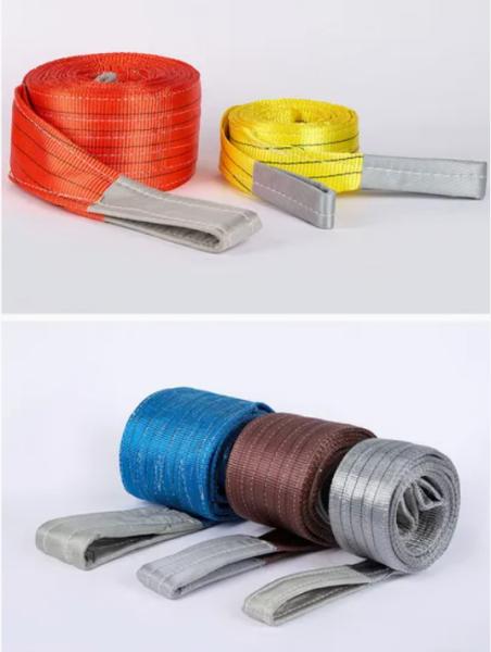 Heavy-Duty 100% Polyester Flat Woven Webbing Slings | EN1492-1 Certified |