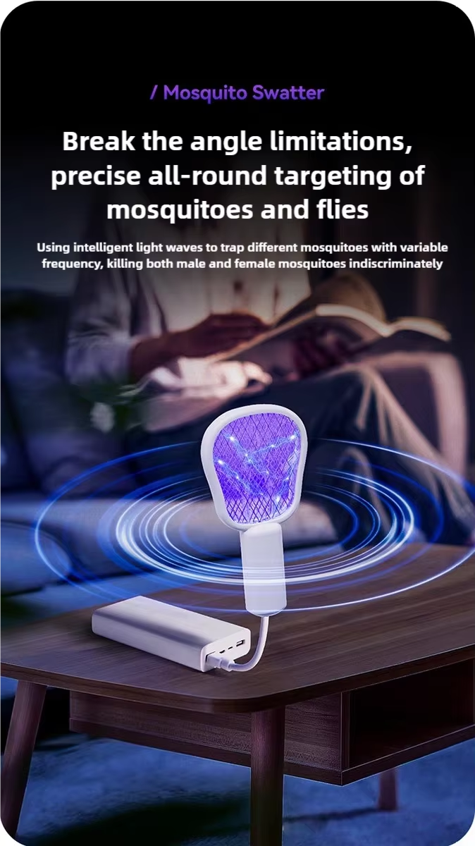 JZ 3 in 1 USB Type Portable Mosquito Lamp with Night Light and High Voltage