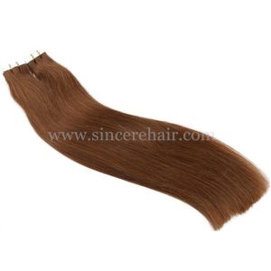 55 CM 2.5 Gram STW Tape In Hair Extensions for sale, 22" Straight Brown Doulble