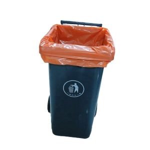 Beige 100L Plastic Reusable Big Black Garbage Bag In Roll For 55 Gallon And