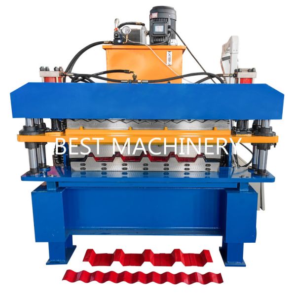 Quality 686mm 762mm Hydraulic Roofing Sheet Roll Forming Machine Double Layer wholesale