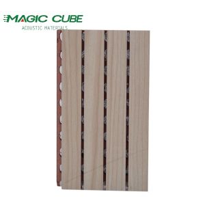 Customized Grooved Acoustic Design for Sound Absorption Wall Panels and