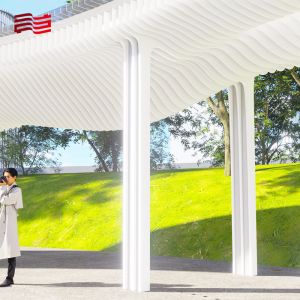 Modern Style White Stainless Steel Art Gallery Steel Structure Sculpture