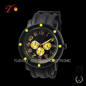 Better quality cool big face and color customized dial silicone watches men for