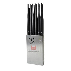 12 Antennas Cell Phone Signal Jammer UHF/VHF/2G /3G / 4G / Wireless Camera 1