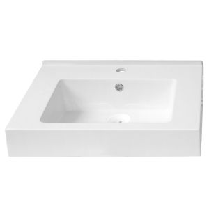 Pure White Artificial Quartz Stone Bathroom Washing Basin China manufacture