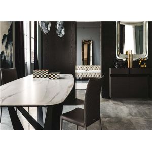 Modern Style Custom Made Furniture Marble Dining Table Rectangle Shaped