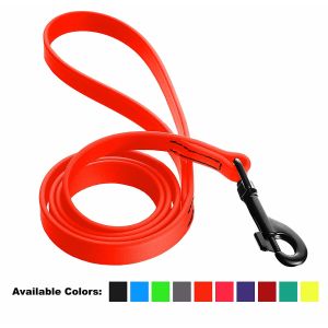 Biothane Waterproof Dog Leash , 4' 6' Dog Training Leash With Black Hardware