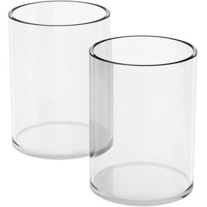 Acrylic Pen Holder 2 Pack,Clear Desktop Pencil Cup Stationery Organizer For