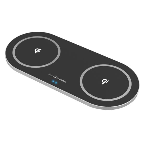 2018 Wirelles iq charger big uk 7.5W/10W fast qi wireless charger charging dual pad muliport for iphone 8/8plus/x
