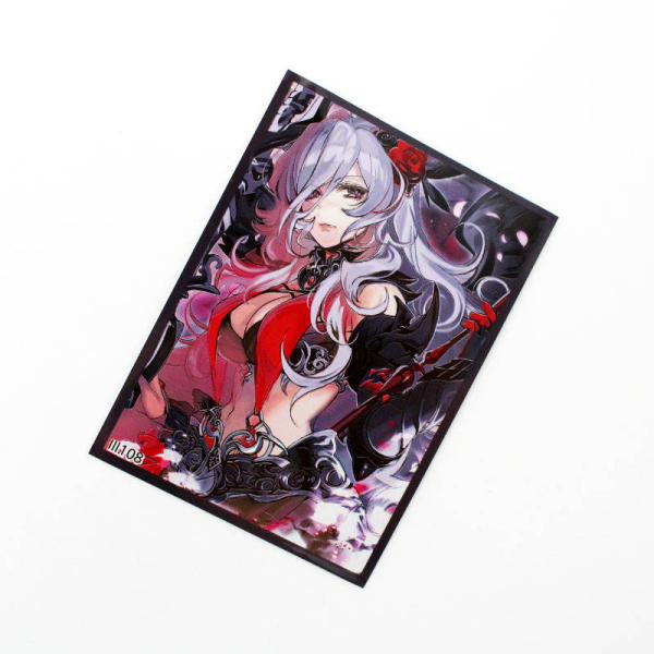 Quality Rough Textured Dual Color Card Sleeve Opaque Back Clear Front Smooth Shuffle Card Protector Matte Finish Frosted Card Sleeve wholesale