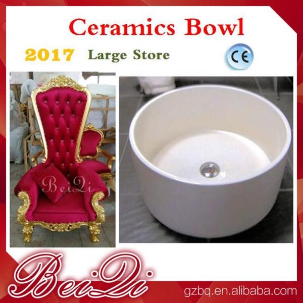 Quality Wholesale Cheap Pedicure Throne Chair Ceramics Pedicure Bowl , Spa Pedicure Sinks Shower Parts wholesale