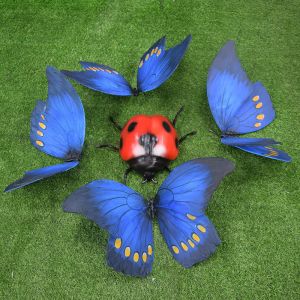 Realistic Robot Life Size Animatronic Butterfly Insect Model For Zoo Park /