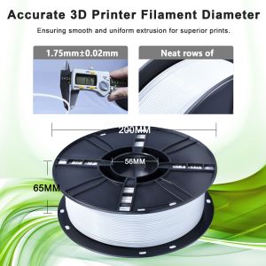 PETG Filament 1.75mm White-Gray for Durable Prints in 3D Printing Filament