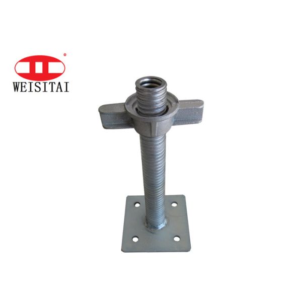 Quality 20# Steel Seamless Hollow Adjustable Base Jack For Scaffolding wholesale